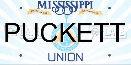 PUCKETT Mississippi License Plate