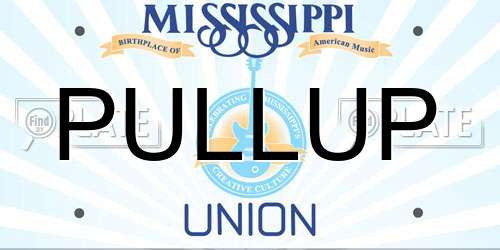 PULLUP Mississippi License Plate