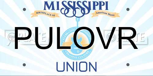 PULOVR Mississippi License Plate
