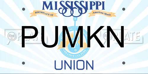 PUMKN Mississippi License Plate