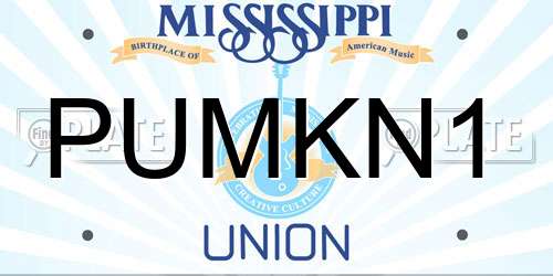 PUMKN1 Mississippi License Plate