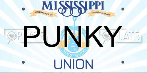 PUNKY Mississippi License Plate