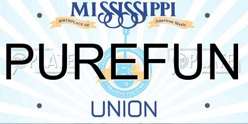 PUREFUN Mississippi License Plate
