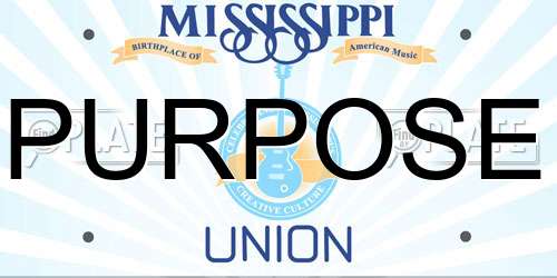 PURPOSE Mississippi License Plate