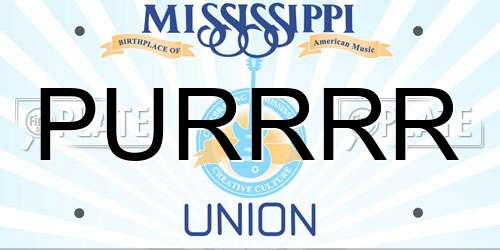 PURRRR Mississippi License Plate