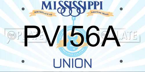 PVI56A Mississippi License Plate