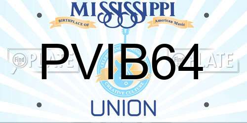 PVIB64 Mississippi License Plate