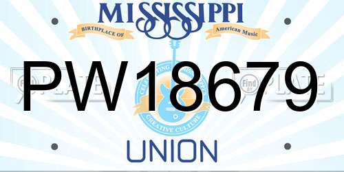 PW18679 Mississippi License Plate