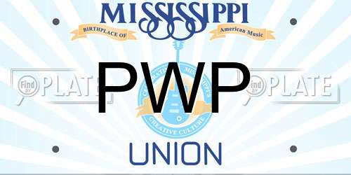 PWP Mississippi License Plate