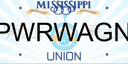 PWRWAGN Mississippi License Plate