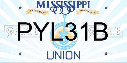PYL31B Mississippi License Plate