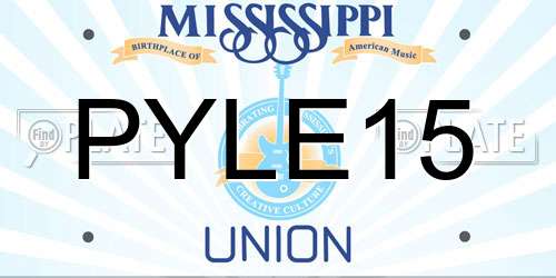 PYLE15 Mississippi License Plate