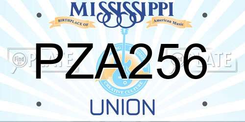 PZA256 Mississippi License Plate
