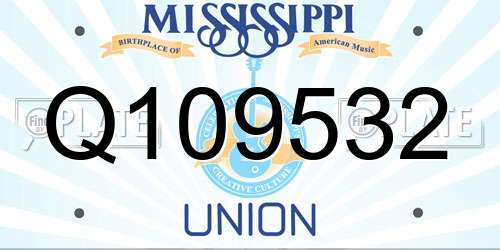 Q109532 Mississippi License Plate