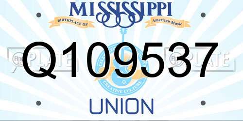Q109537 Mississippi License Plate
