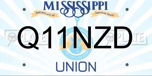 Q11NZD Mississippi License Plate