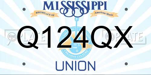 Q124QX Mississippi License Plate