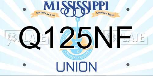 Q125NF Mississippi License Plate