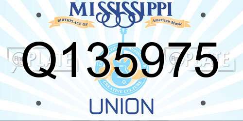 Q135975 Mississippi License Plate