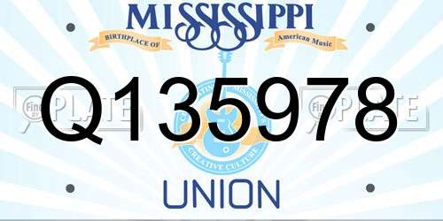 Q135978 Mississippi License Plate