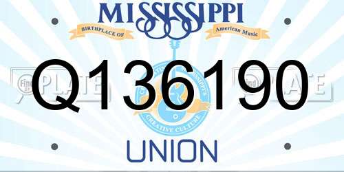 Q136190 Mississippi License Plate