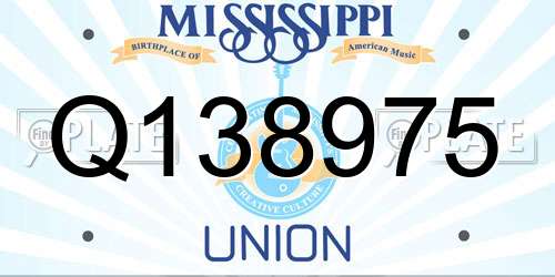 Q138975 Mississippi License Plate