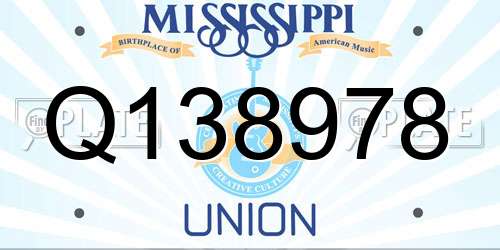 Q138978 Mississippi License Plate