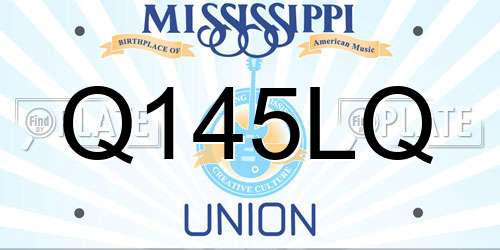 Q145LQ Mississippi License Plate