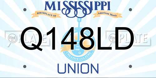Q148LD Mississippi License Plate