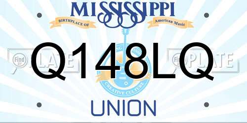 Q148LQ Mississippi License Plate