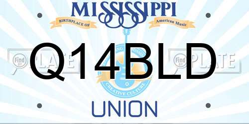 Q14BLD Mississippi License Plate