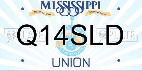 Q14SLD Mississippi License Plate