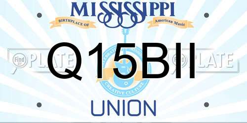 Q15BII Mississippi License Plate