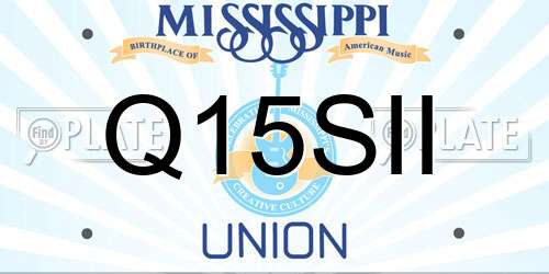 Q15SII Mississippi License Plate