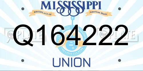 Q164222 Mississippi License Plate