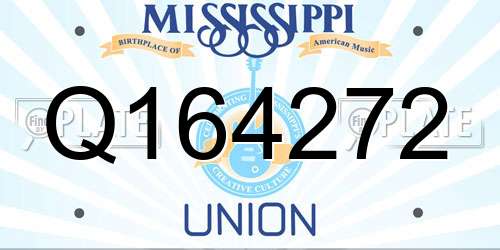 Q164272 Mississippi License Plate
