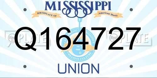 Q164727 Mississippi License Plate