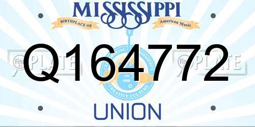 Q164772 Mississippi License Plate