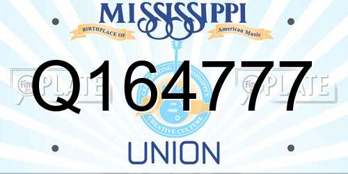 Q164777 Mississippi License Plate