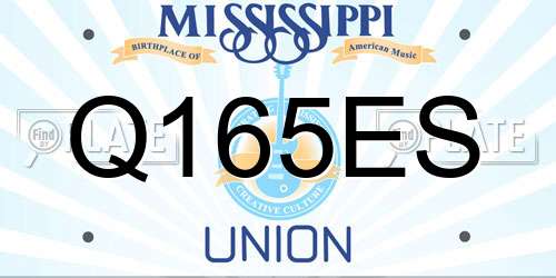 Q165ES Mississippi License Plate