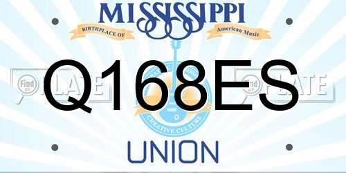 Q168ES Mississippi License Plate