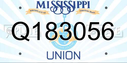 Q183056 Mississippi License Plate
