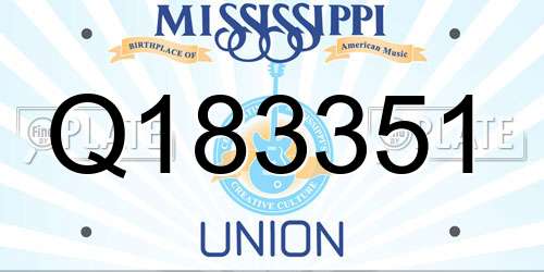 Q183351 Mississippi License Plate