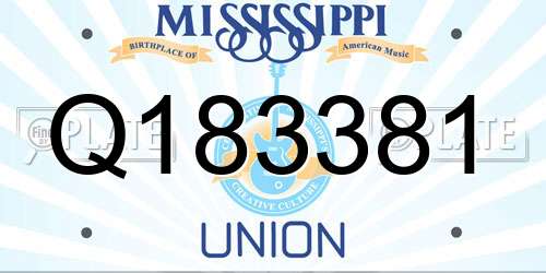Q183381 Mississippi License Plate