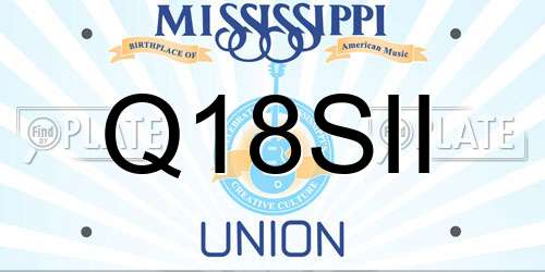 Q18SII Mississippi License Plate