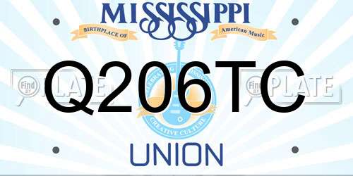 Q206TC Mississippi License Plate