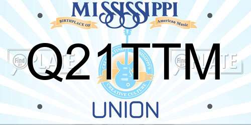 Q21TTM Mississippi License Plate