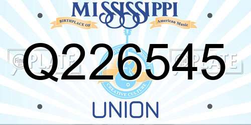 Q226545 Mississippi License Plate