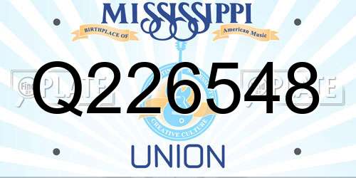 Q226548 Mississippi License Plate