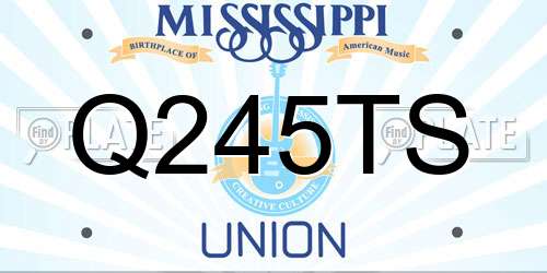 Q245TS Mississippi License Plate